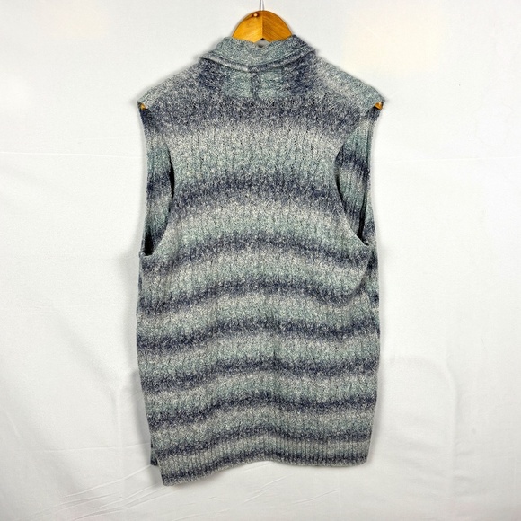 Chico's Sweater Vest Sz 3 (XL) Longline Office Boho Fall Chunky Cotton Lagenlook - Picture 3 of 9